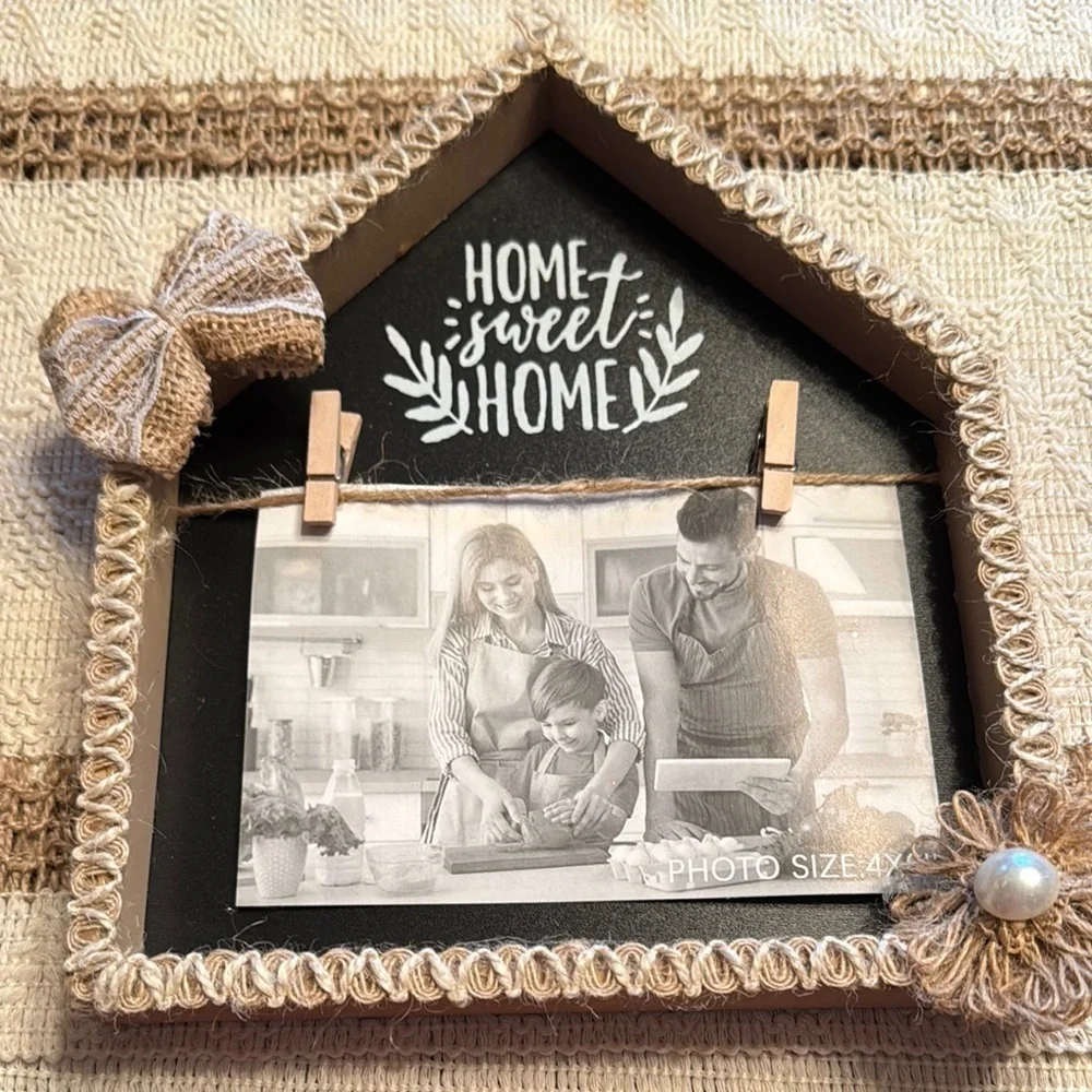 Home Sweet Home Black and Tan Photo Frame
